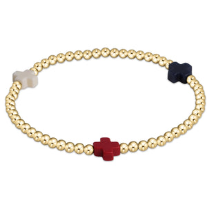 eNewton | Signature Cross Gold Pattern Bracelet - Firecracker