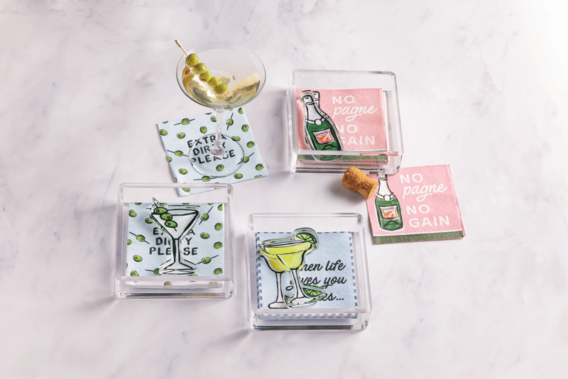 Champagne Napkin Holder And Weight Set
