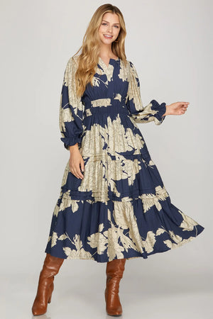 Sydney Floral Print Midi Dress