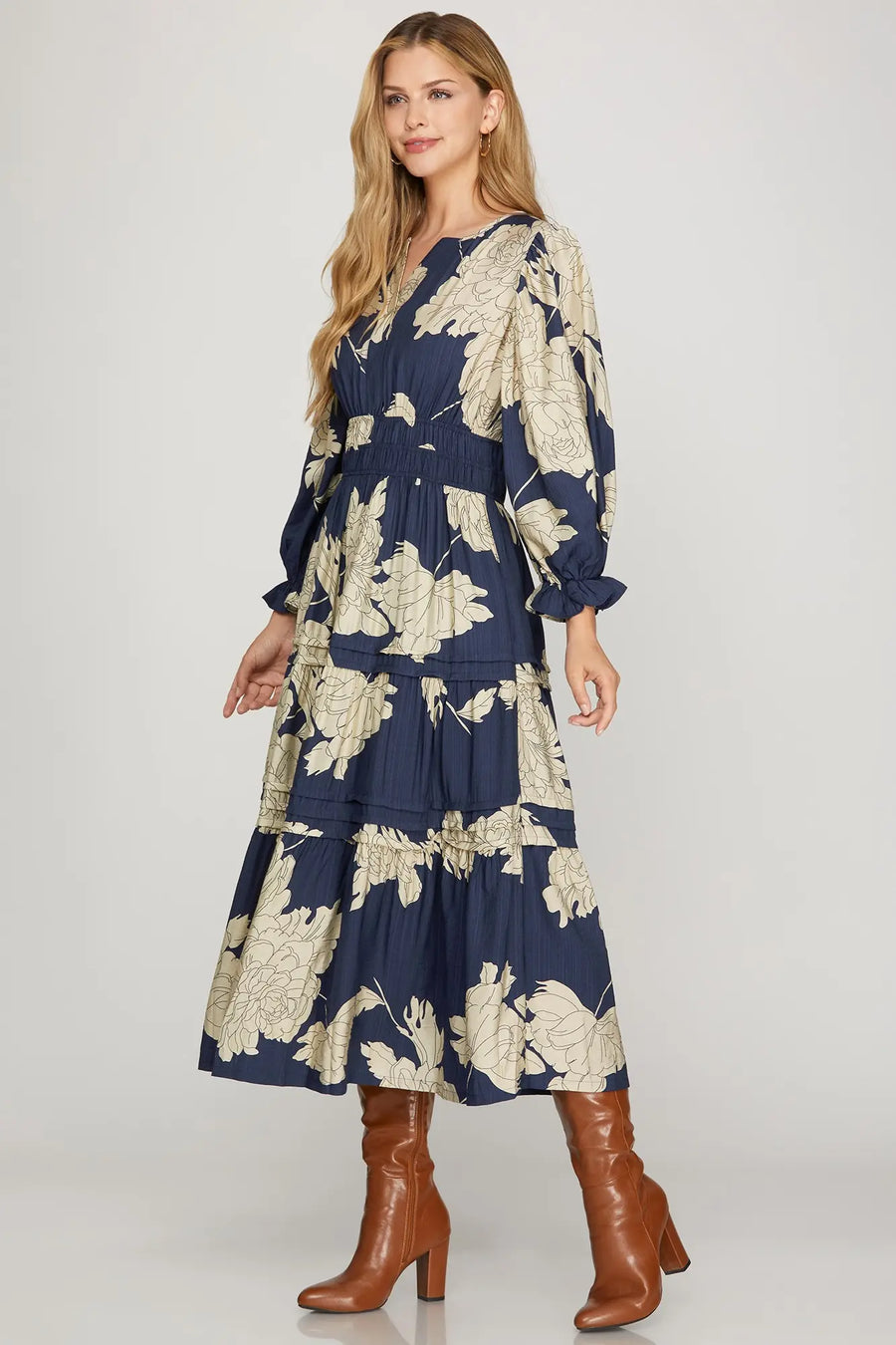 Sydney Floral Print Midi Dress