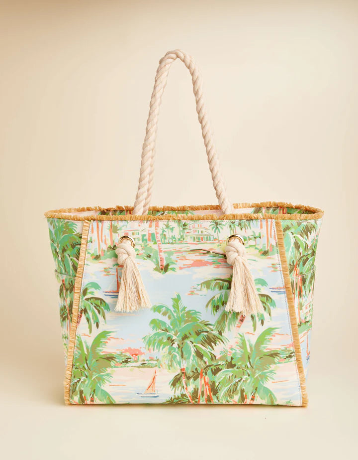 Spartina | Rope Beach Tote in Coastal Dreams