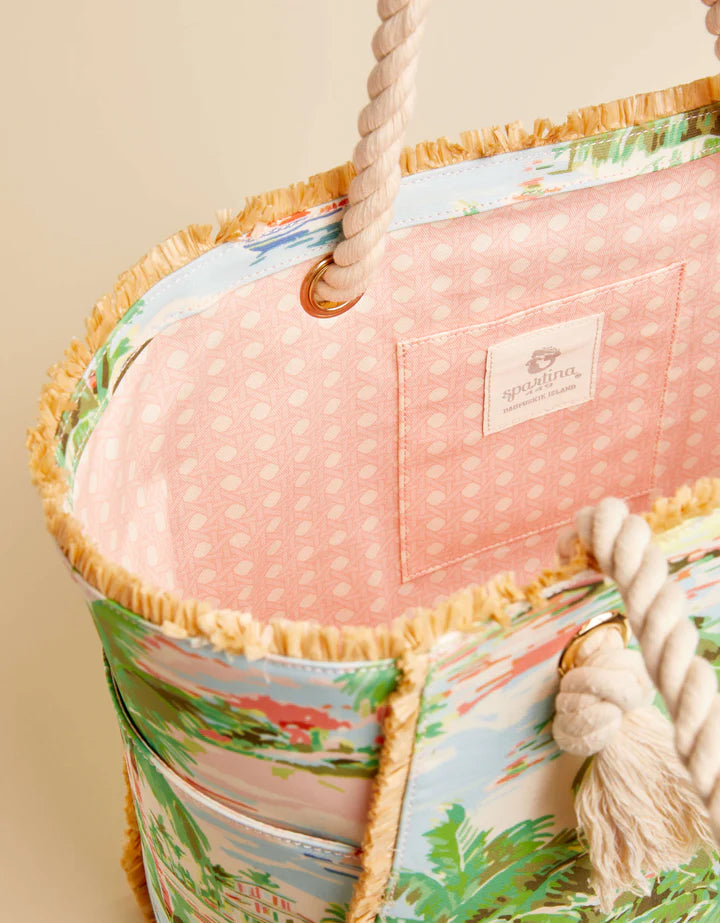 Spartina | Rope Beach Tote in Coastal Dreams