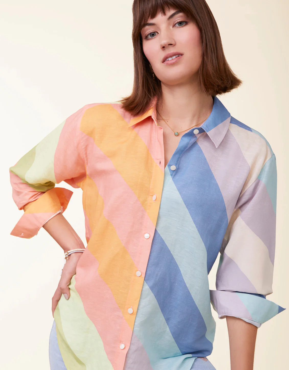 Spartina | Aida Buttonfront Shirt Overboard Cabana Stripe