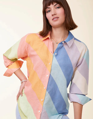 Spartina | Aida Buttonfront Shirt Overboard Cabana Stripe