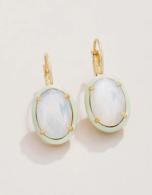 Spartina | Clara Oval Earrings White Opal