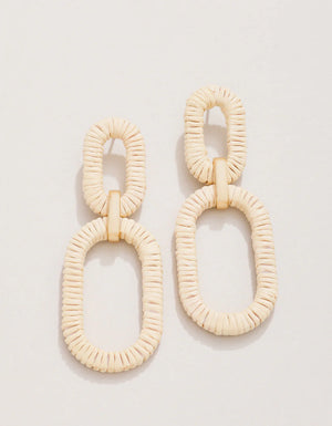 Spartina | Straw Link Earrings Natural