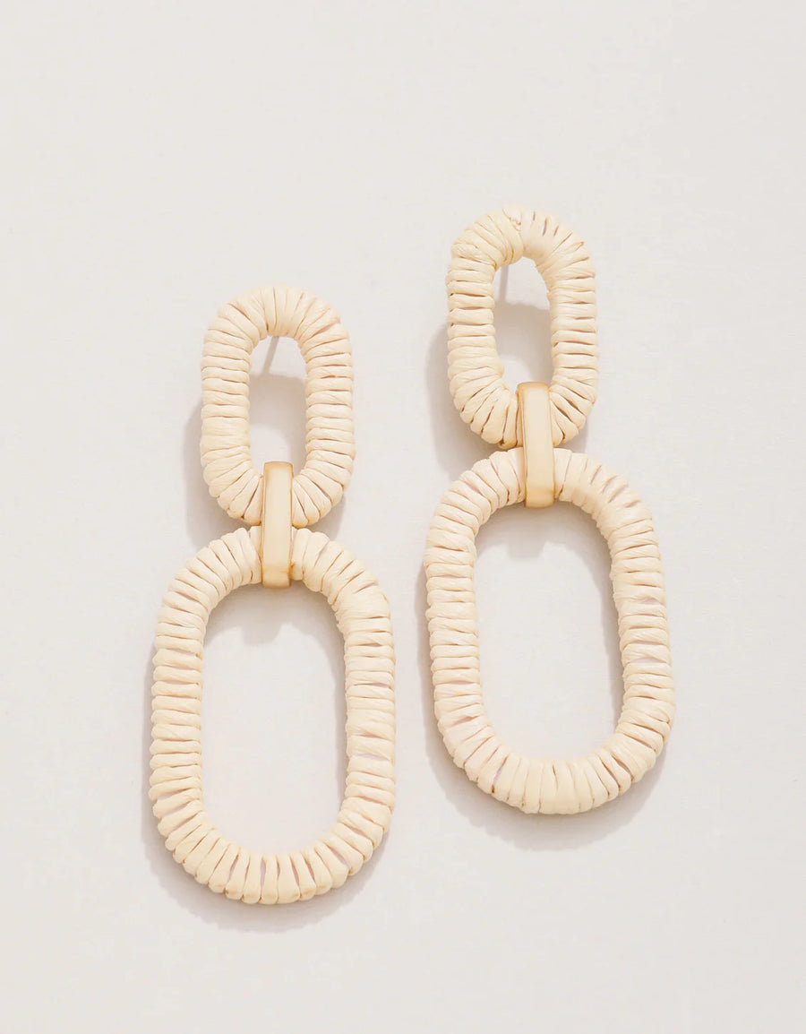 Spartina | Straw Link Earrings Natural