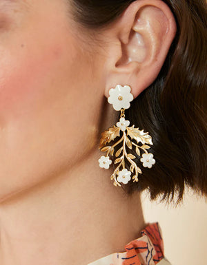 Spartina | Delphinium Cream Earrings