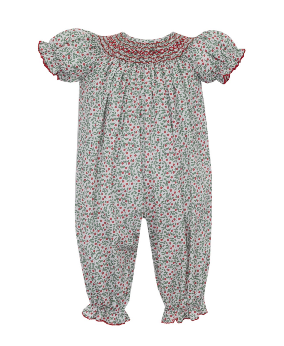 Sophia Green & Red Holiday Print Long Bishop Bubble