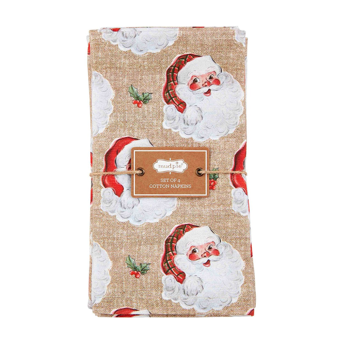 MudPie | Vintage Santa Dinner Napkin Set