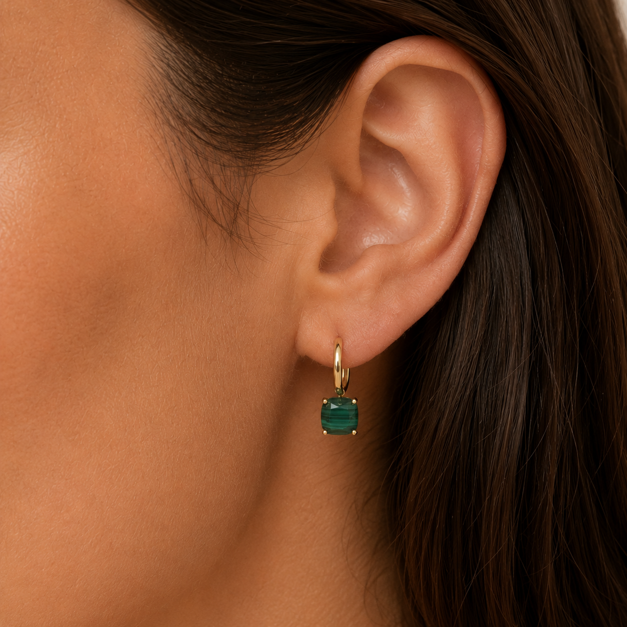 Gemstone Mini Drop - Malachite