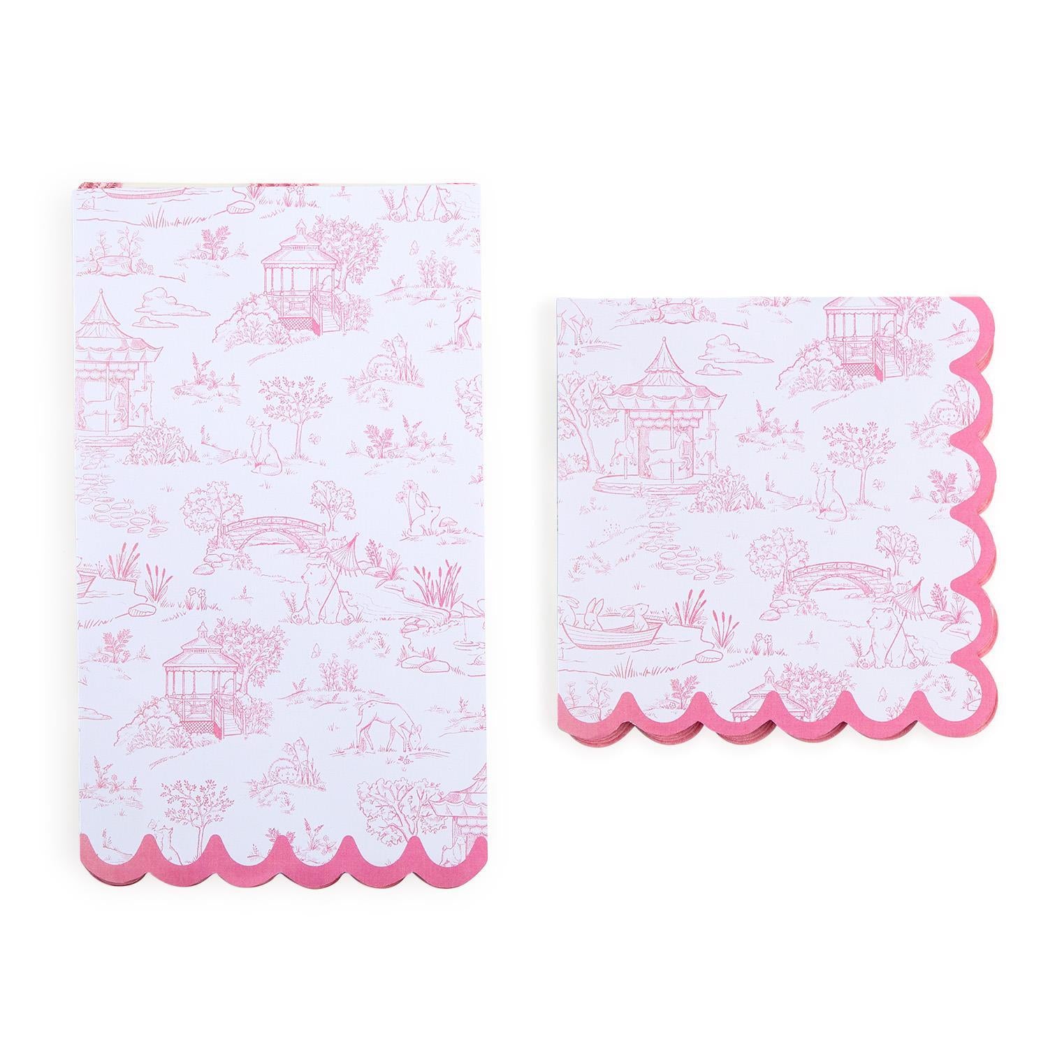 Pink Animal Toile Napkins