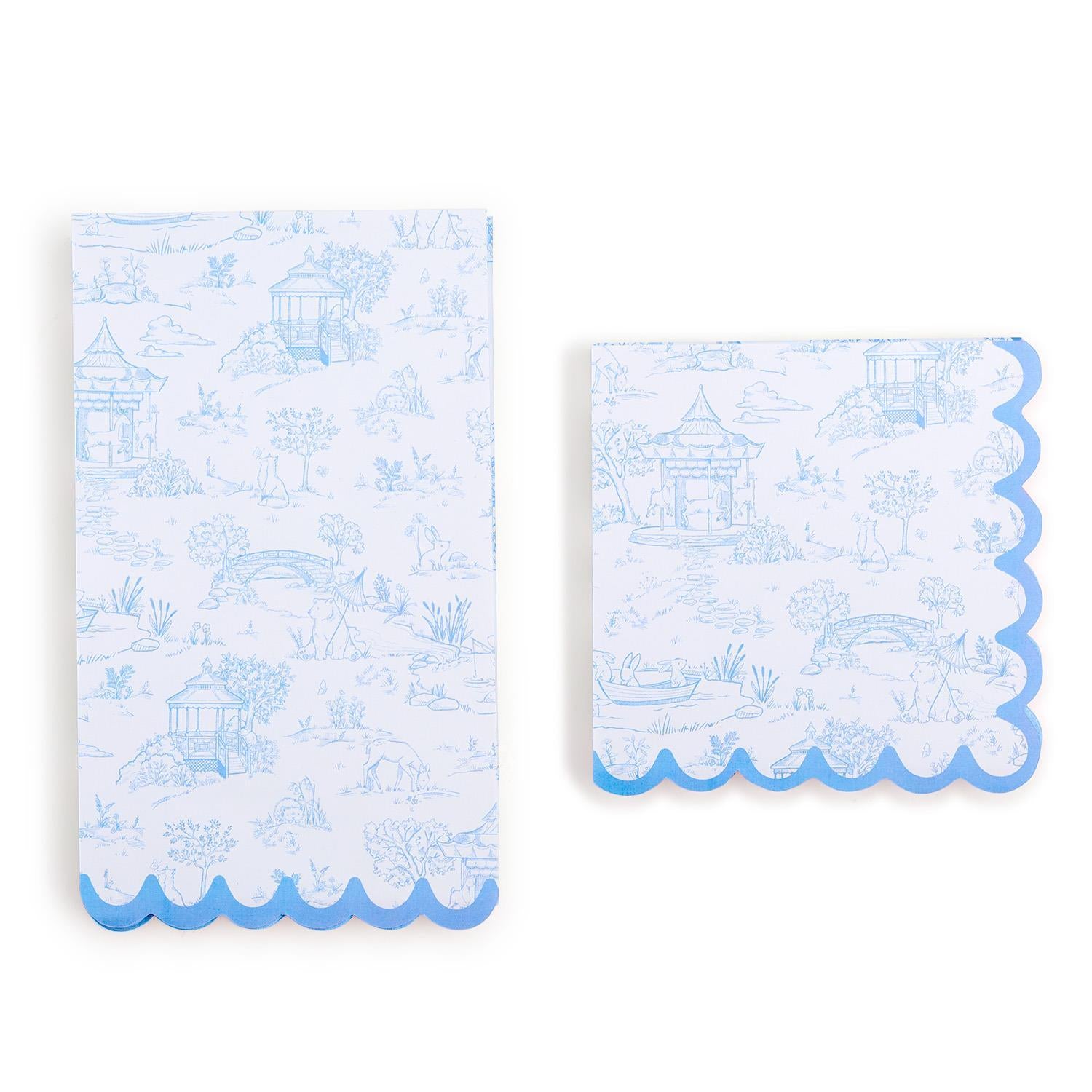 Blue Animal Toile Napkins