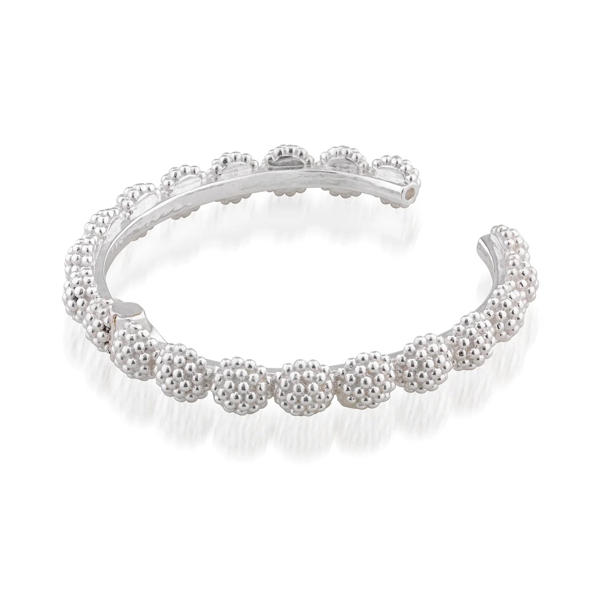 Berry Eternity Silver Hinged Bangle