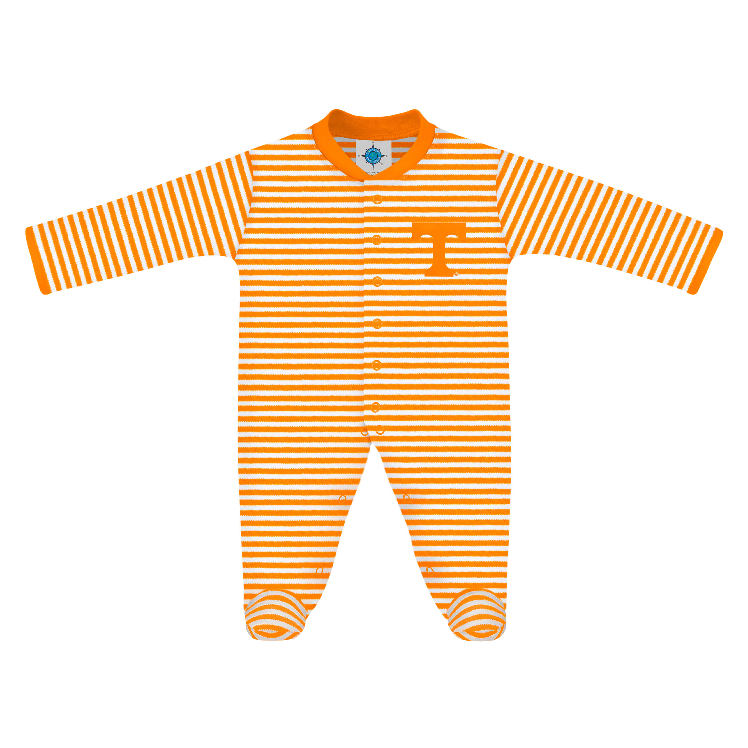Tennessee Power T Stripe Footed Romper