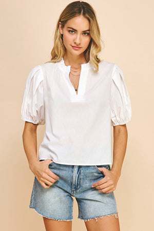 PINCH | V Neck Woven Top