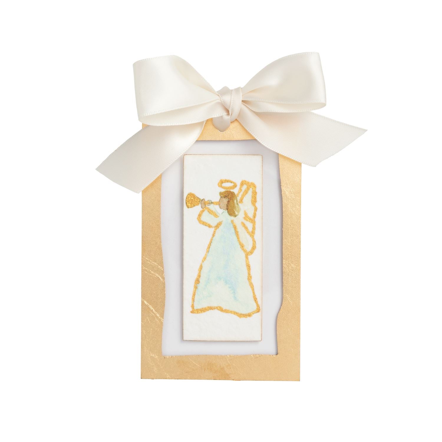 Gold Hand-Painted Acrylic Ornament