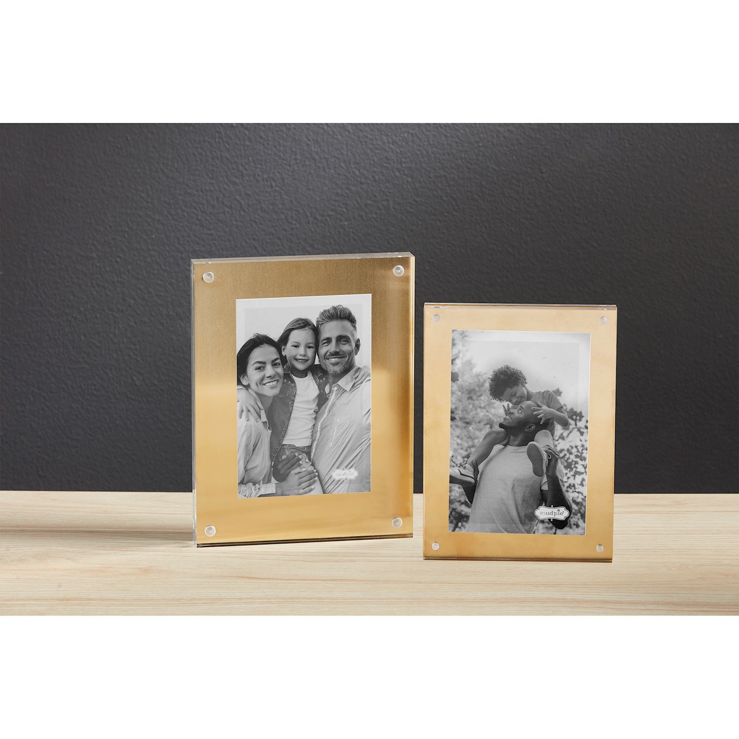 Large Brass Acrylic Frame