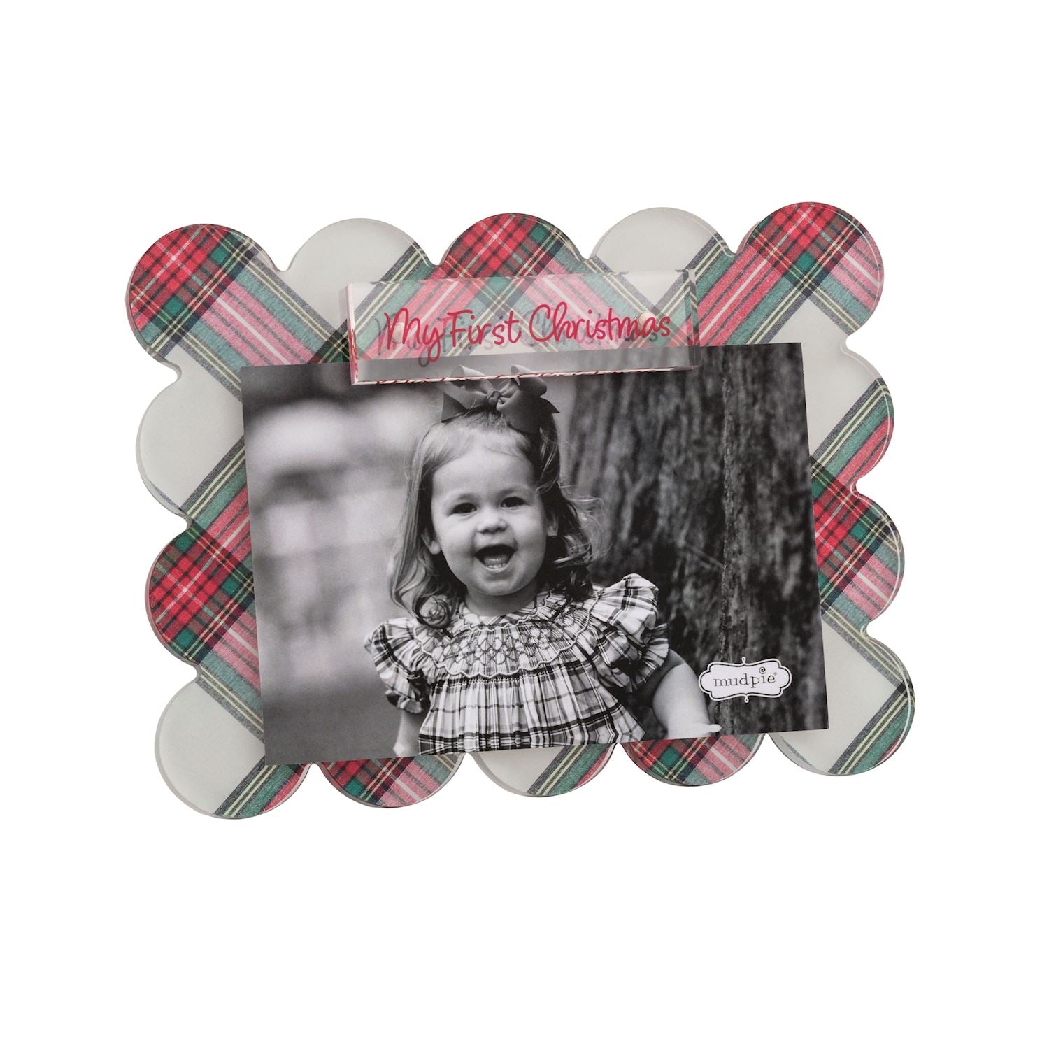Tartan Plaid Acrylic Christmas Photo Frames