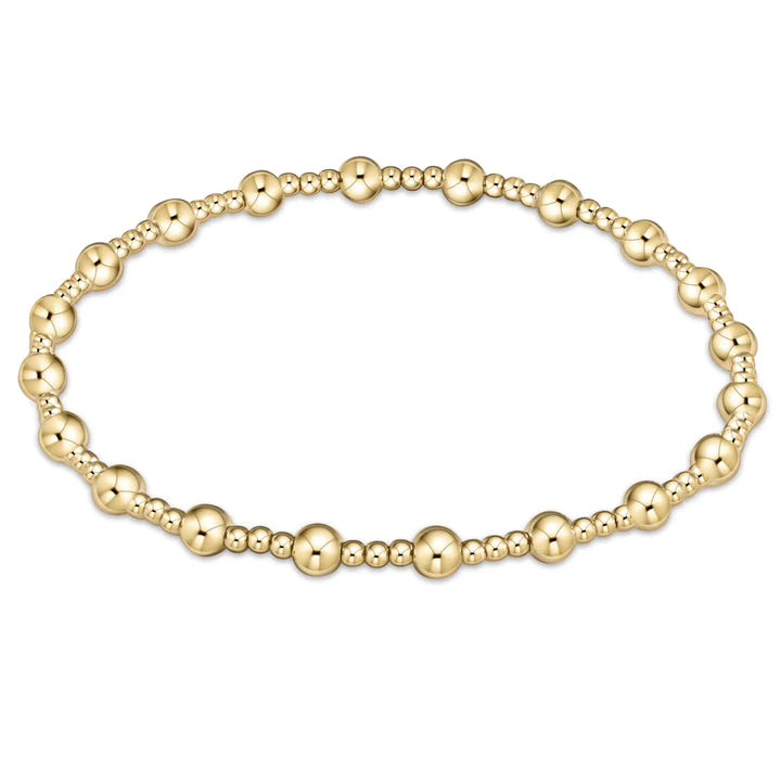 eNewton extends | Classic Sincerity Pattern 4mm Bead Bracelet - Gold