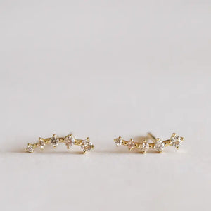 JAXKELLY || White Diamond Crawler Earrings