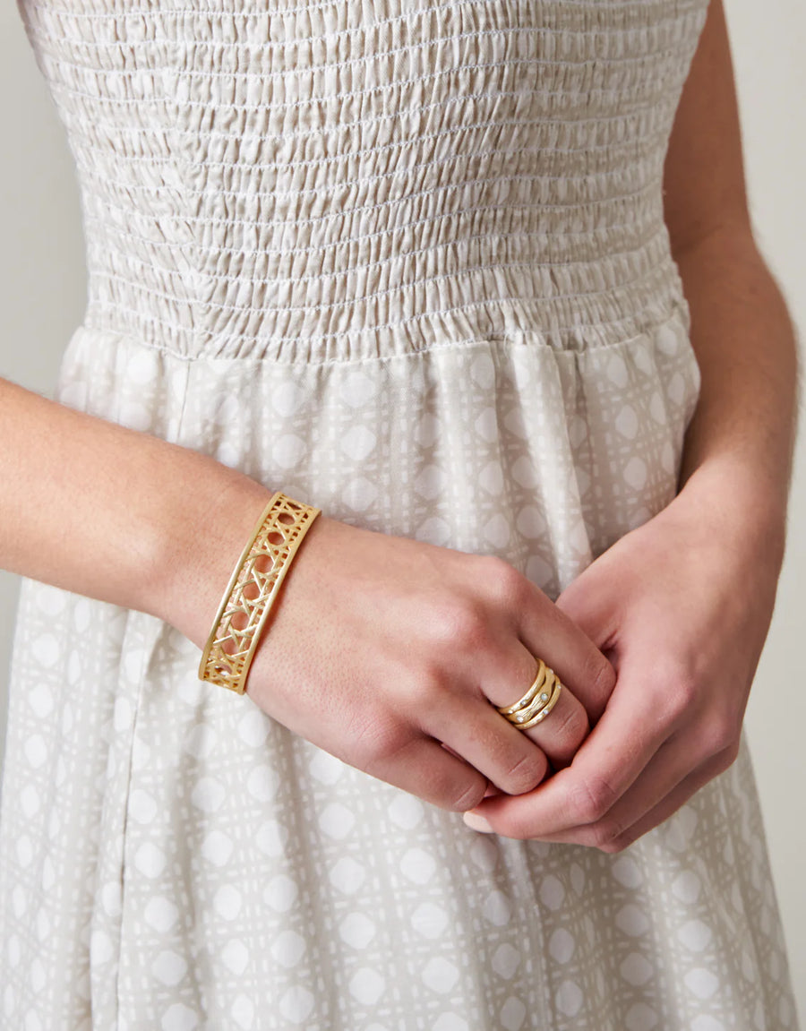 Spartina |Sand Bar Ring Stack White Opal