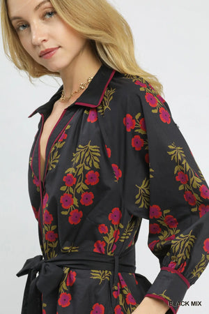 Macey Maxi Shirt Dress with Tie
