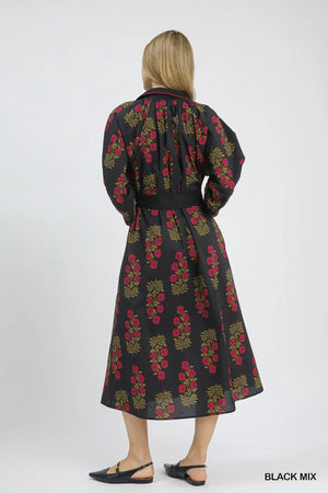 Macey Maxi Shirt Dress with Tie