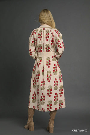 Macey Maxi Shirt Dress with Tie