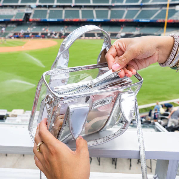 Case-Mate Silver Chrome Jelly Stadium Bag