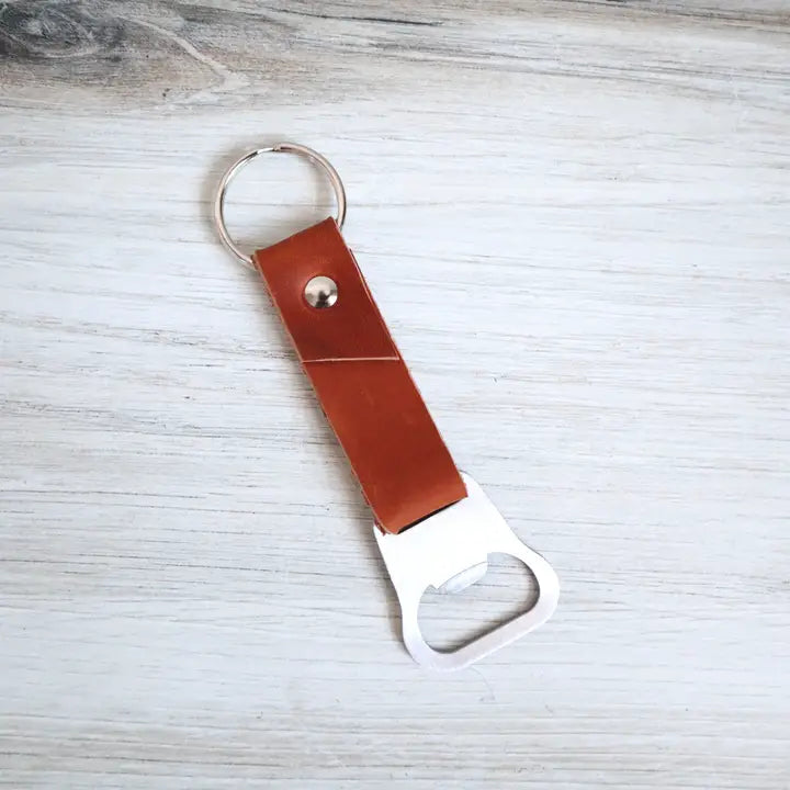 Blu Mountain | Leather Bottle Opener Key Chain