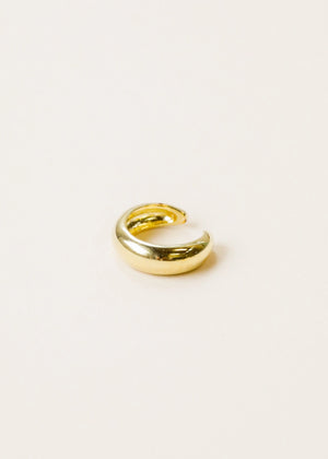 JaxKelly || Gold Cuff Earrings - Bold Smooth