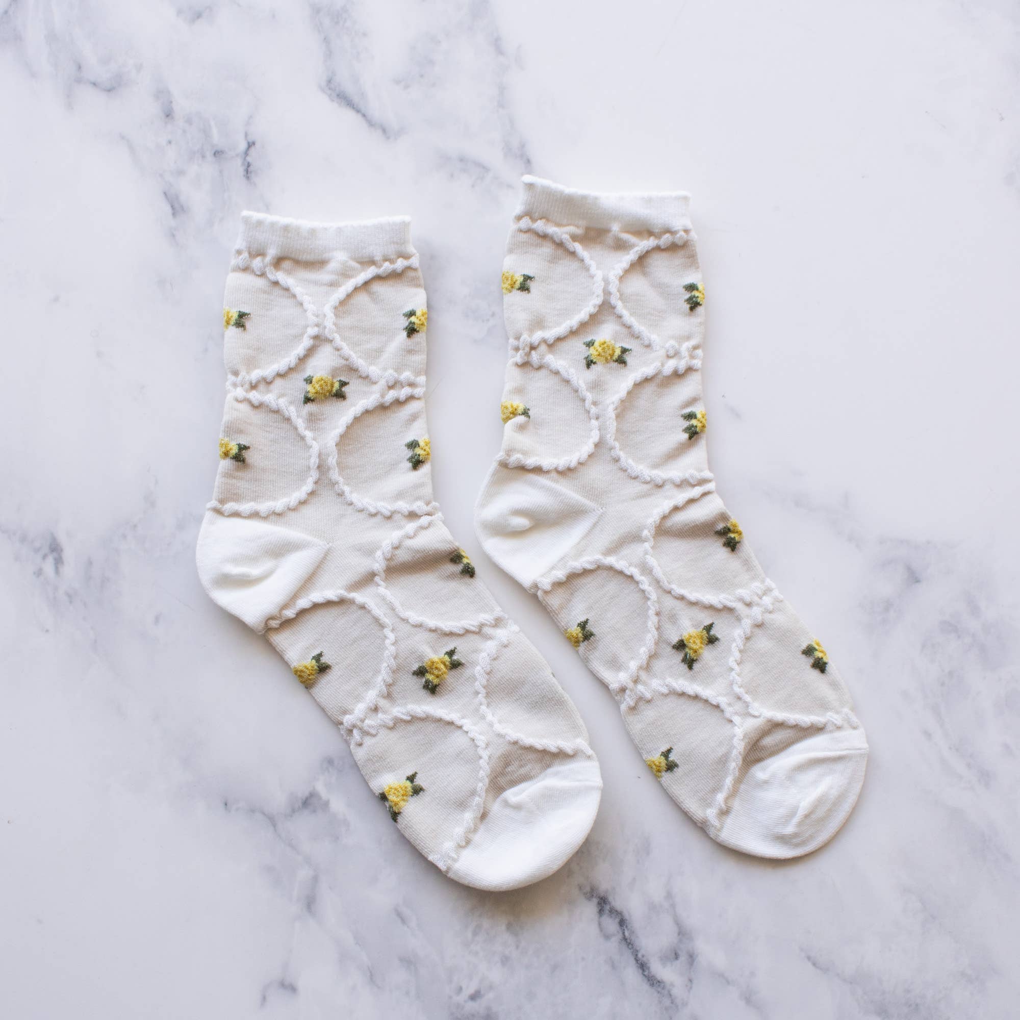 Women's Antique Floral Casual Socks