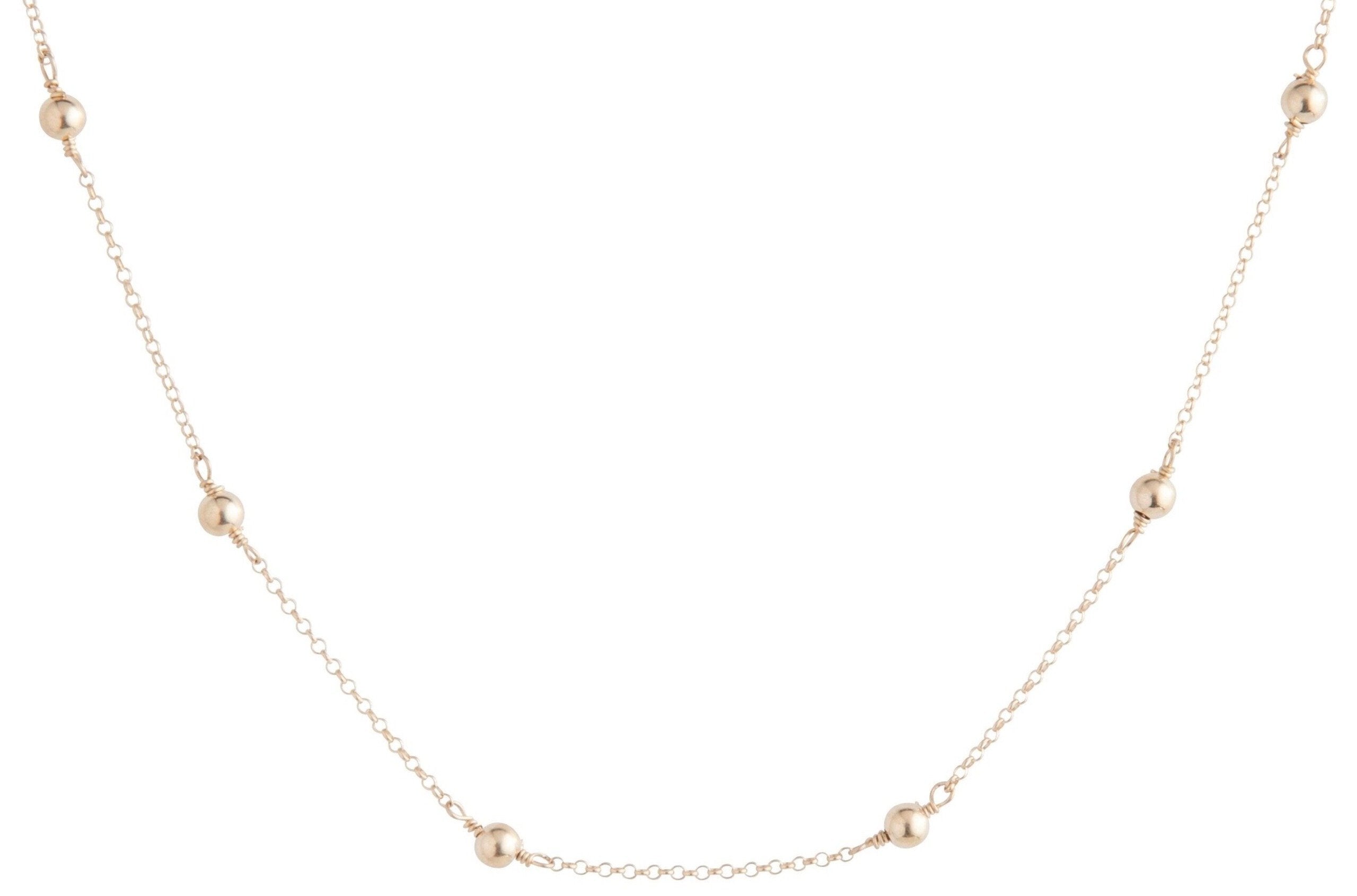 eNewton | Choker 15" Simplicity Chain Gold - 6mm Bead Gold