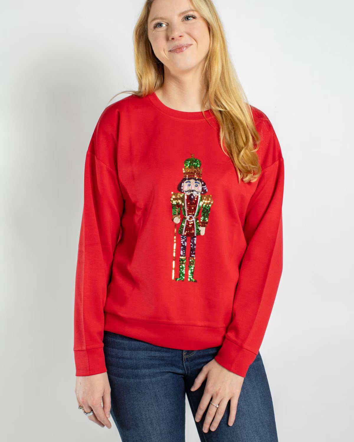Merry Nutcracker Sequin Sweatshirt