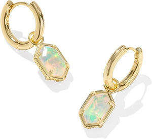 Kendra Scott | Hallie Huggie Earring in Gold Opalite Illusion