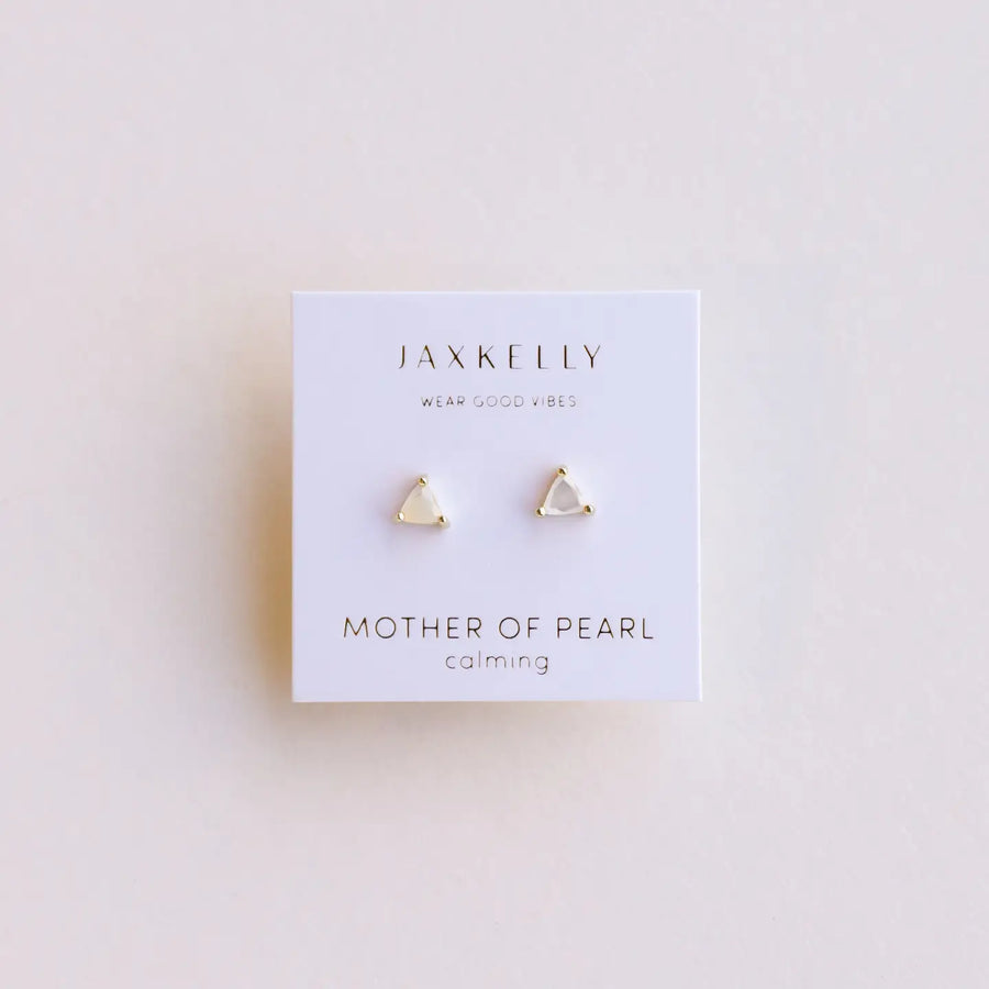 JAXKELLY || Mother of Pearl Mini Energy Gems Earrings