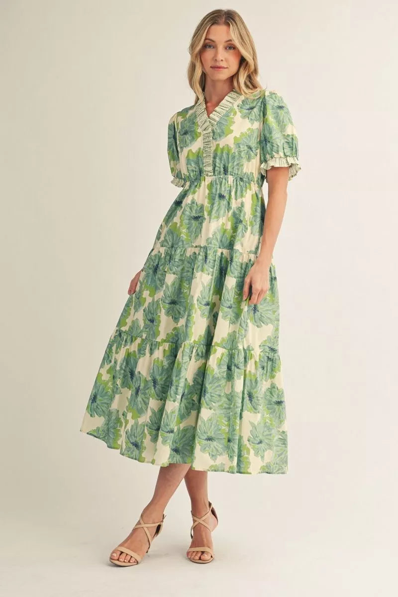 Jennifer Green Botanical Dress