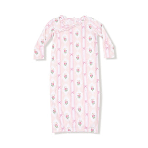 Angel Dear | Ogee Lace Floral Gown & Footie