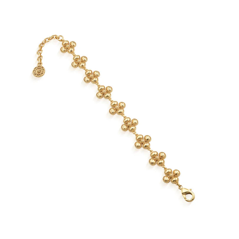 Berry Clover Linear Bracelet - Gold
