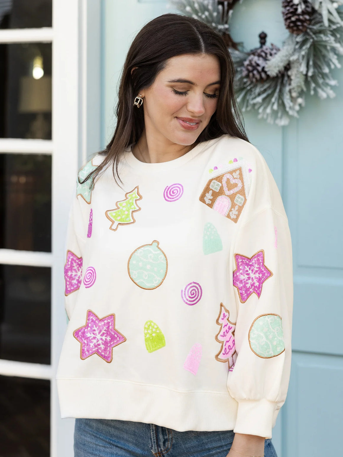 Mary Square | Millie Pink Gingerbread Sweatshirt