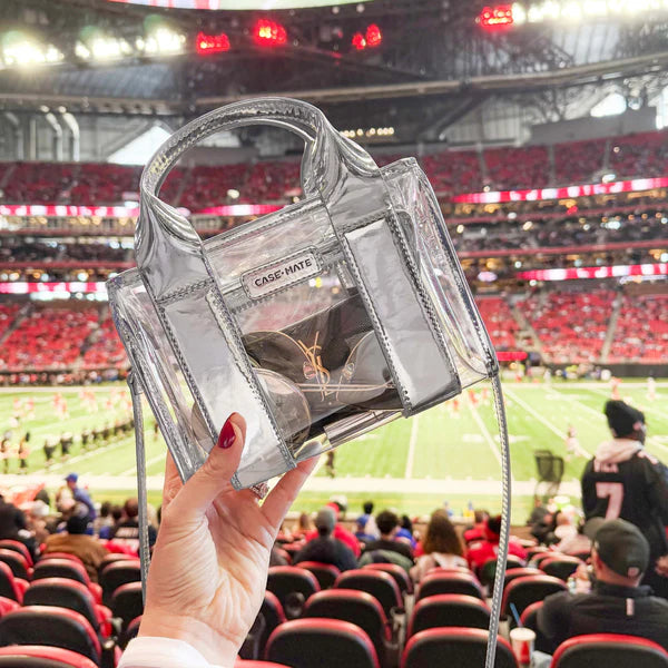 Case-Mate Silver Chrome Jelly Stadium Bag