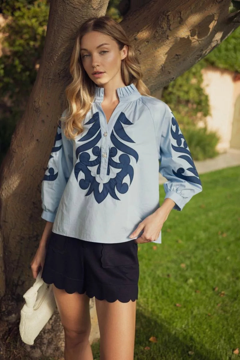 Olivia Floral Embroidered Top