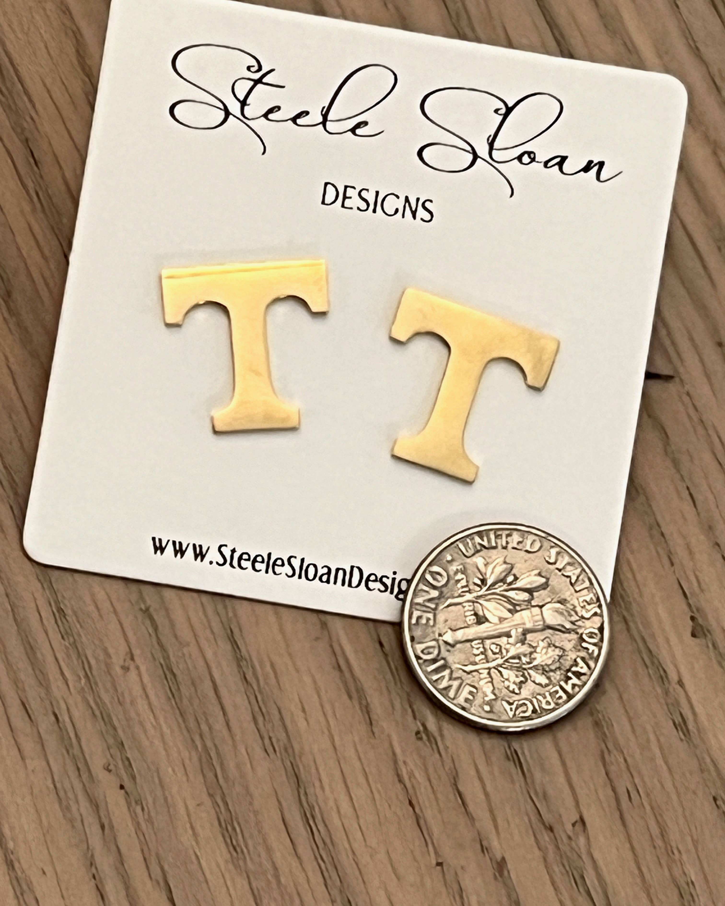 University of Tennessee Gift T Earrings  Hypoallergenic