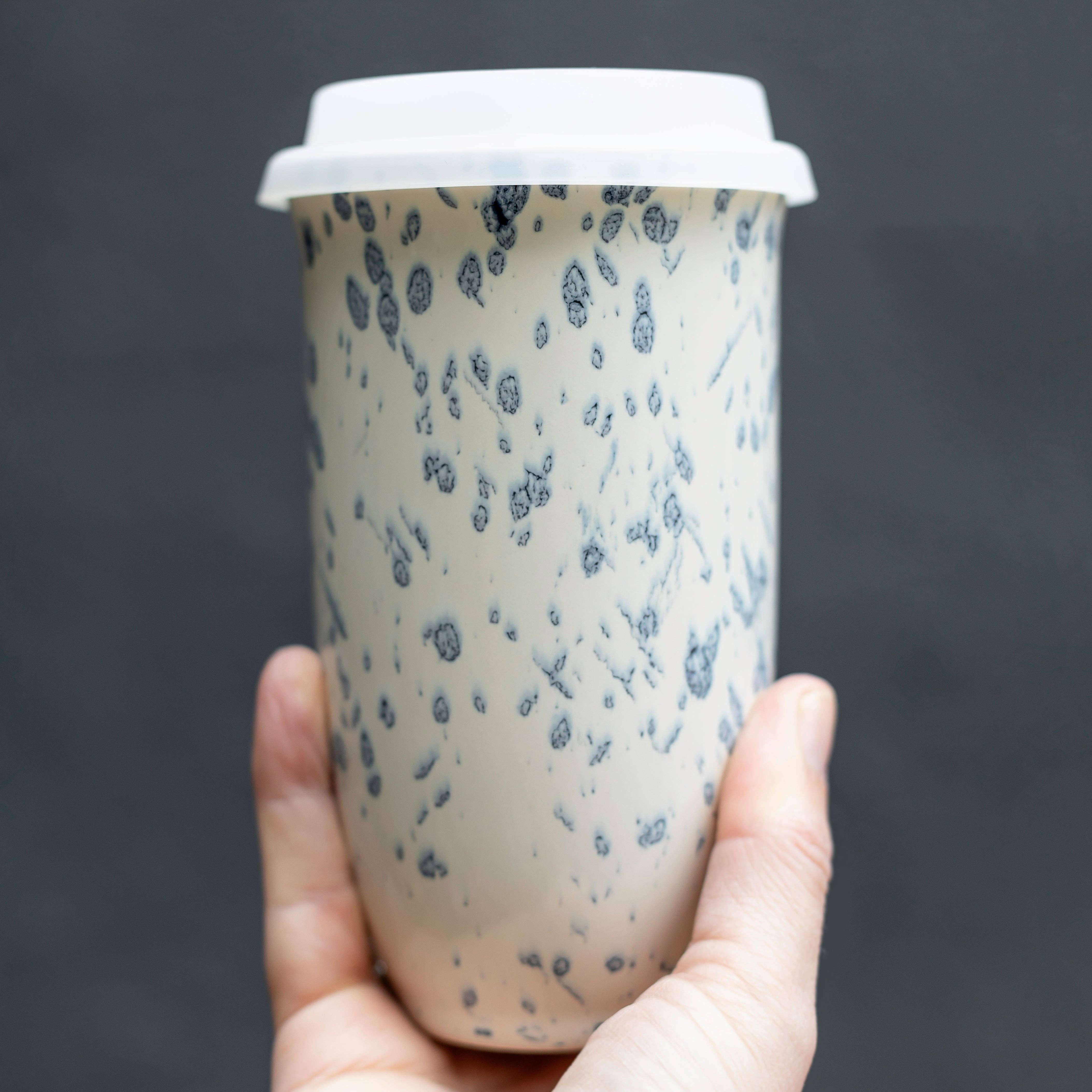 Orchid Ceramic Travel Mug – 16oz with Lid & Sleeve