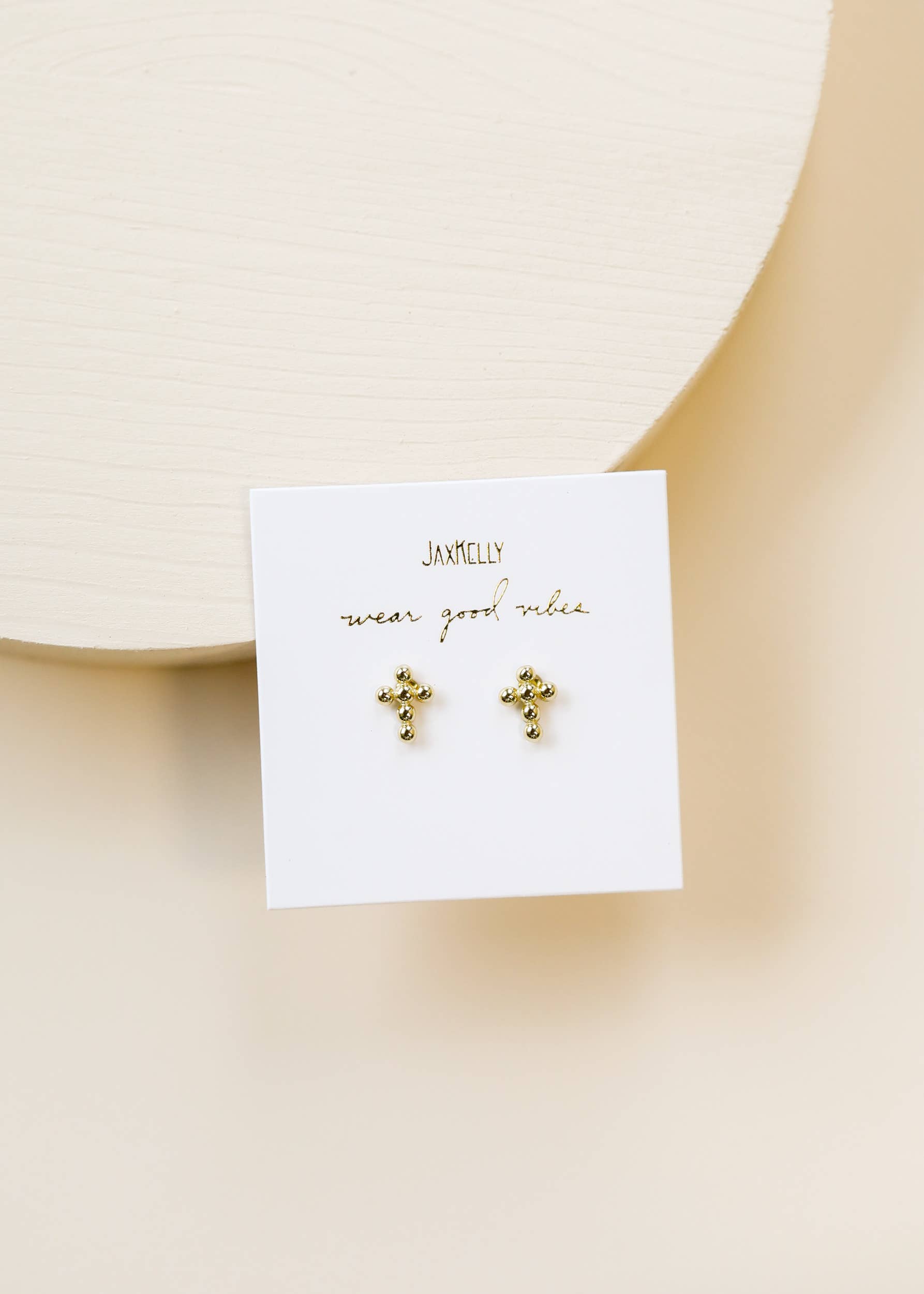 Stud - Cross - Gold Earrings
