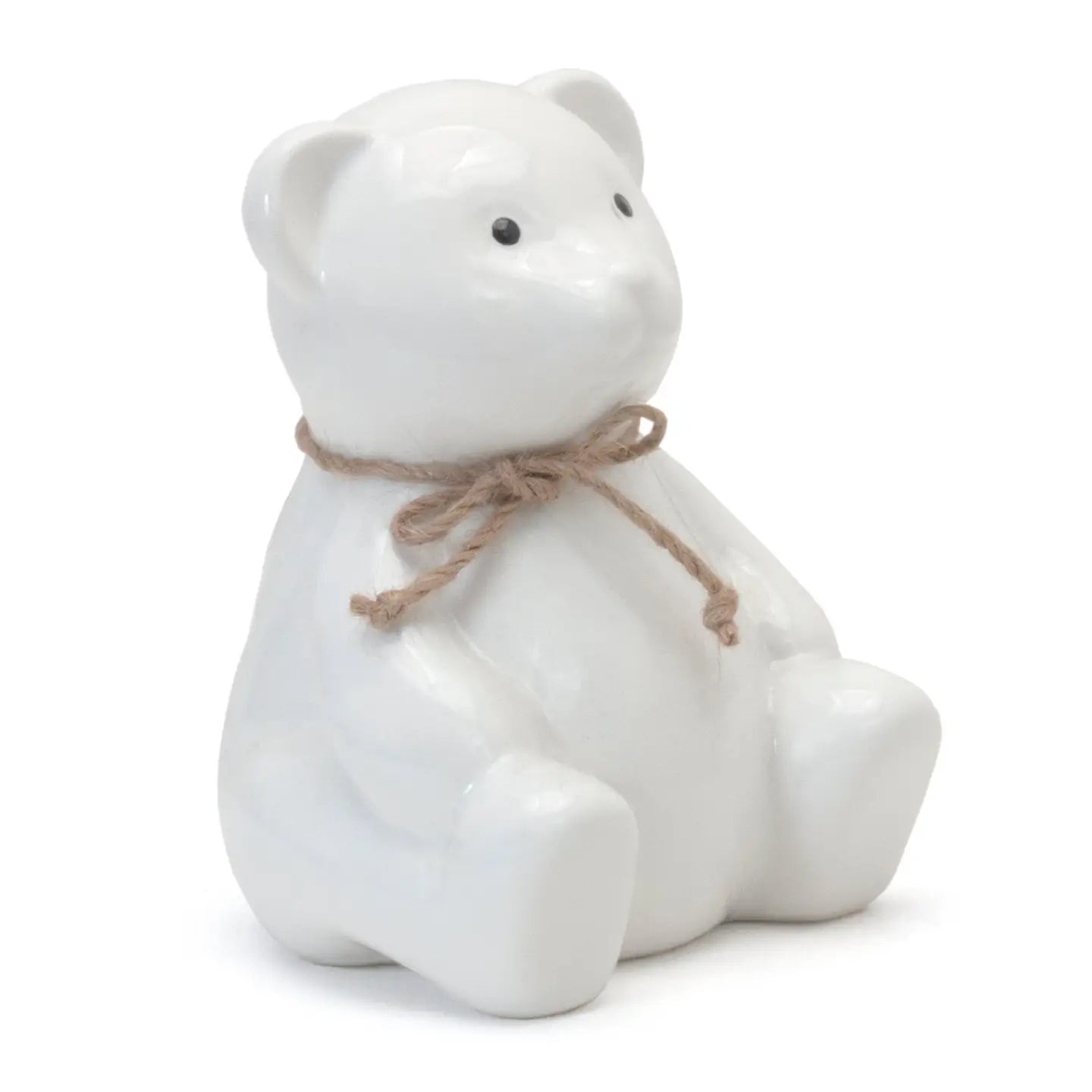 Teddy Bear Bank - White