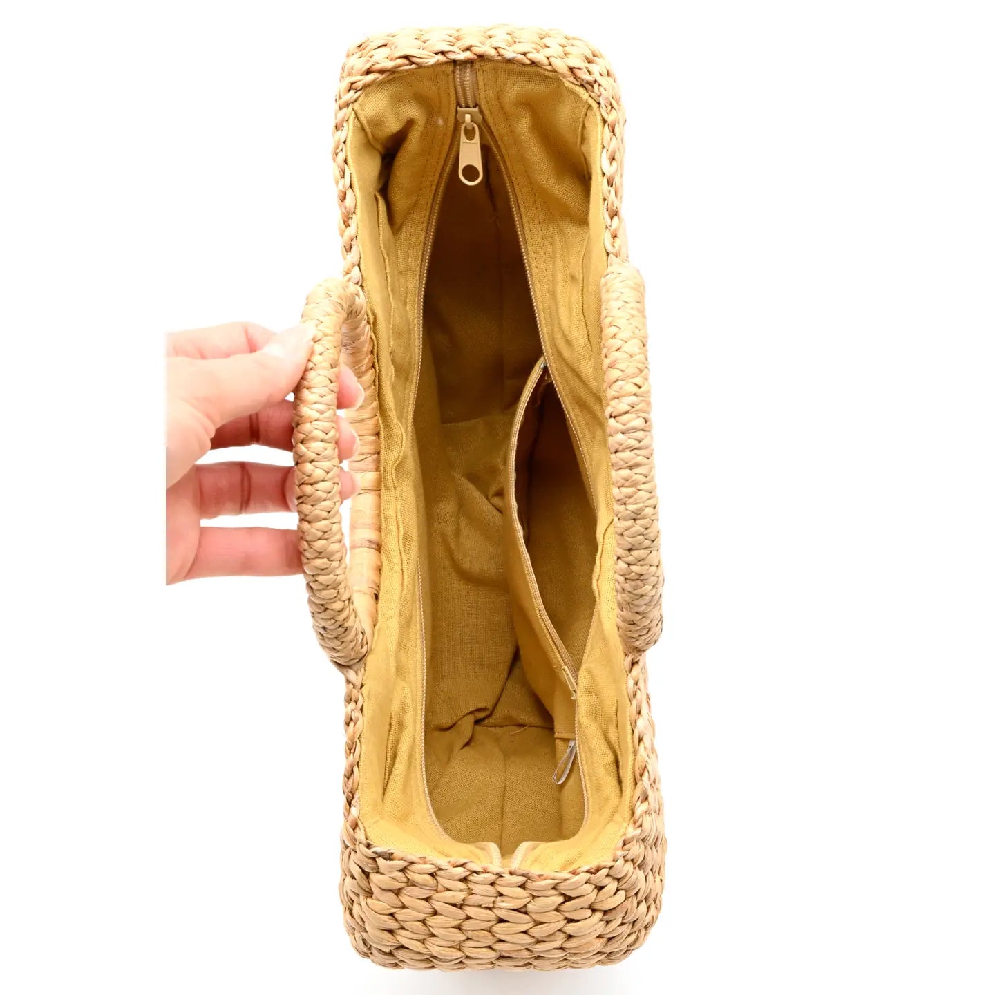 Flower Scalloped Handwoven Tote