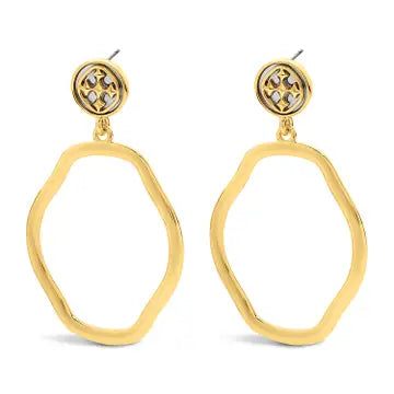 Gracewear Collection | Large Dangle Medallion Earrings