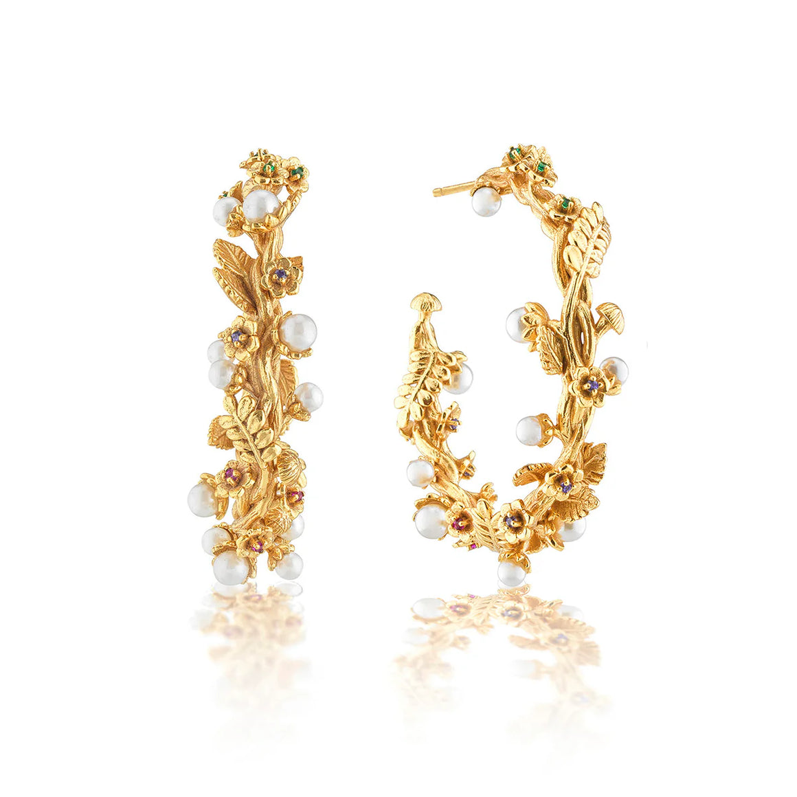 Capucine de Wulf | Meadow Grande Pearl/Gold Hoop Earrings